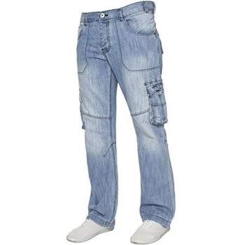 Enzo 38L Light Blue Cargo Jeans for Men