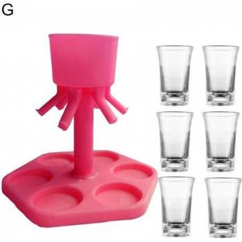 Dispensador de 6 Vasos con Base Giratoria