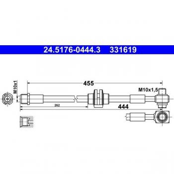 Tubo de Travão Flexível modelo ATE 24.5176‑0444.3