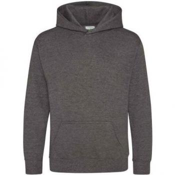 AWDis Cooler Einfarbiger Kids‑Hoodie 9‑11 Jahre – Kohle