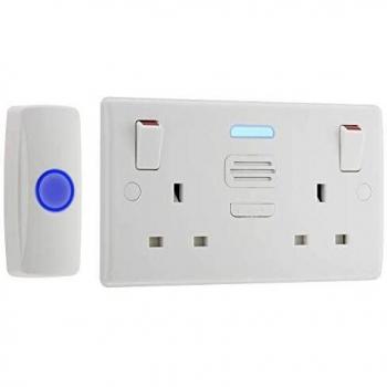 Wireless Chime Double Switched 13A Power Socket