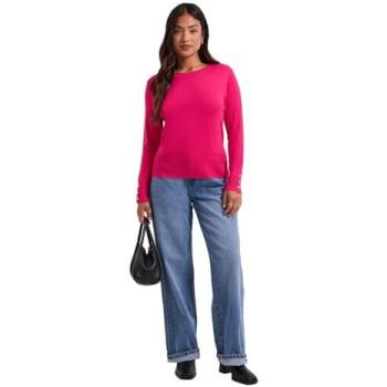 Women’s Large Pink Buttoned Cuff Jumper – Dorothy Perkins