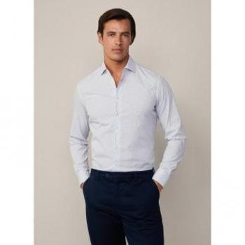 Camicia Hackett A Maniche Lunghe Filcoupe Blu Navy XL