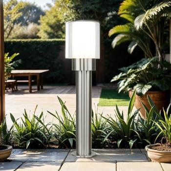 LICHT-ERLEBNISSE Stehlampe außen IP54 E27 50 cm Metall Modern Wegeleuchte Hof Terrasse