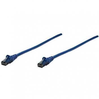 Intellinet Cat6 Network Patch Cable, 10m, Blue, CCA, U/UTP, PVC, RJ45, Gold Plated, Snagless, Booted