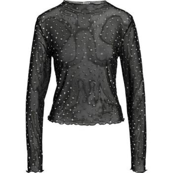 Haut en tulle noir Noisy May avec imprimé étoilé