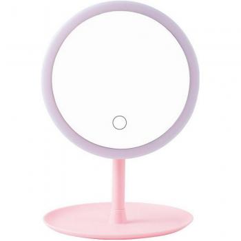 Miroir grossissant avec lumières et support de rangement