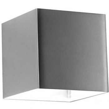 Pujol Iluminación Quadratische LED-Wandleuchte Basic, Nickel