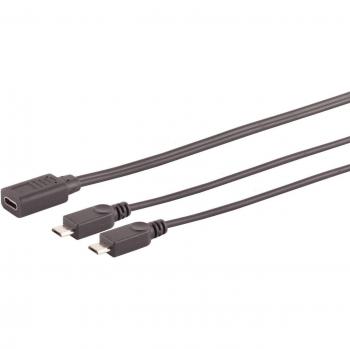 Adattatore Shiverpeaks USB‑C a 2 Micro‑USB B – Cavo Y da 30 cm (USB 2.0)