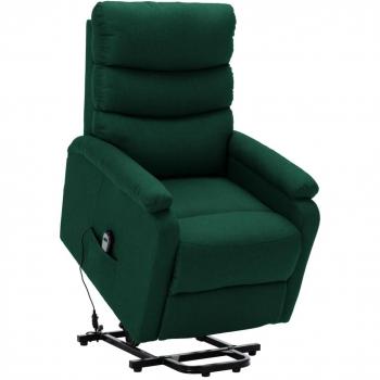 Poltrona Verde Scuro Alzapersona Tessuto Elegante