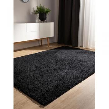 Tapis à poils longs noir Soho 200x250 cm
