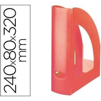 Q-Connect Porte Revues Plastique Rouge Translucide