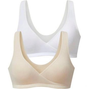 Petite Fleur Damen Soft-BH Puder und Weiß