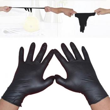 Tattoo Artist Disposable Black Latex Gloves