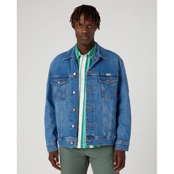 Wrangler Men's Relaxed Anti-Fit Denim Jacket Blue Eyes Blue