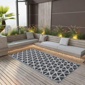 VidaXL Teppich Terrasse Camping Outdoor Schwarz 160x230 cm