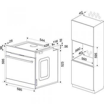 Amica EBX 943 600 E Heißluftbackofen