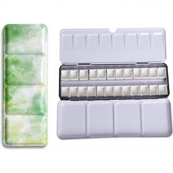 Iridescent Half Pan Watercolor Gouache Set