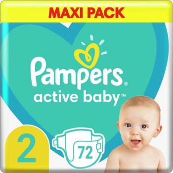 Pampers Active Baby Size 2 Nappies 4-8 kg 72 Count