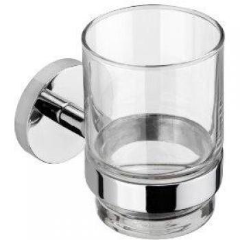 Chrome Croydex Flexi-Fix Romsey Tumbler and Holder of Zinc Alloy Construction