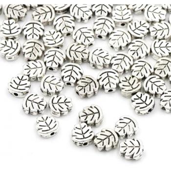 100Pcs 7mm Leaf Shape Charms for Jewelry Making