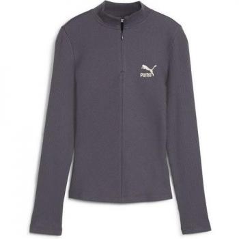PUMA Sweat à Col Zippé Gris (Femme) – Série Classics
