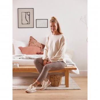 Leggings de Punto Milano para Embarazo VERTBAUDET en Cuadros Negros