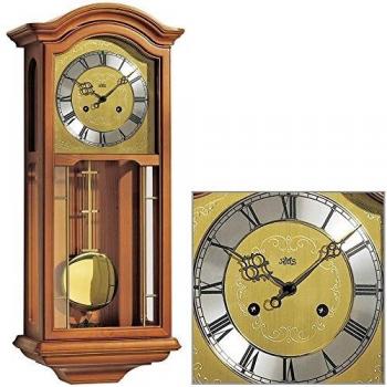 AMS Regulateur Wanduhr, 80 x 35 x 20 cm, Holz, Mehrfarbig