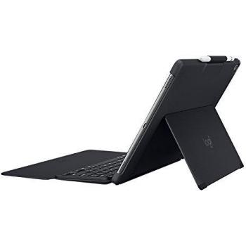 Logitech Slim Combo per iPad Pro da 12,9, Custodia con Tastiera Rimovibile, Wireless e Smart Connector, Nero, Layout Italiano QWERTY