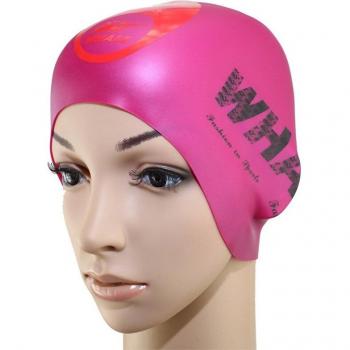 Bonnet de bain étanche en silicone, rond, flexible, pour adultes, protection des oreilles et cheveux longs