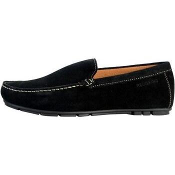 Beaba Mocassin Cuir Plate Rouge et Noir