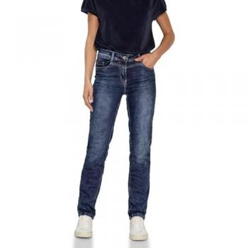 Cecil Toronto Slim Fit Jeans Damen 28/30 – Denim, 78% Baumwolle