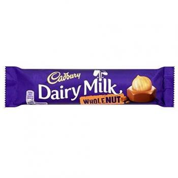 Cadbury Dairy Milk Whole Nut Bar, 45g