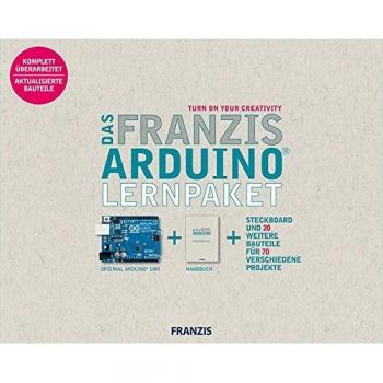Das Franzis Arduino® Lernpaket | inkl. Original Arduino® Uno, 1 Steckbrett und 20 weitere Bauteile für 70 verschiedene Projekte