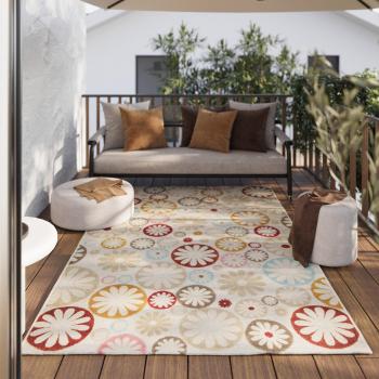 Wecon home Hoch-Tief Effekt Teppich »Flowerdrops«, rechteckig, 5 mm