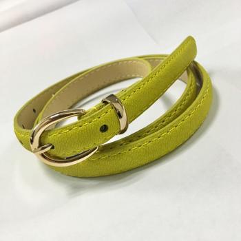 Skinny Leather Dress Belt for Women