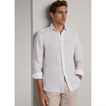 Long Sleeve Men’s Kent Shirt – Hackett Essential, Optic White, M