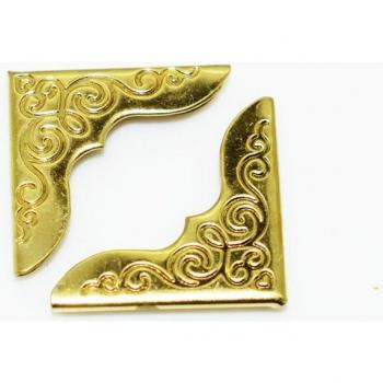 Metall Buch-Ecken Schutzset in Bronze, Silber und Gold 60 Stück 23x23mm