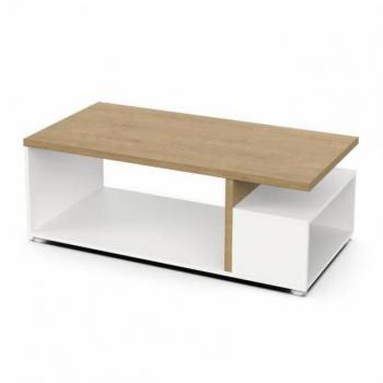 MIROYTENGO Mesa Centro Fija Acces Color Roble Hamilton Y Blanco Mate 92x50 Cm