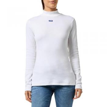Hugo Rollkragenpullover 50525318 Weiß Regular Fit (Damen)
