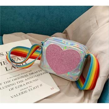 Casual Toddler Girl's Crossbody Bag with Love Design