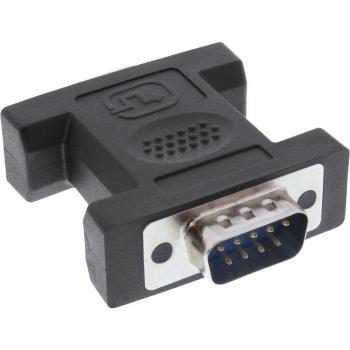 InLine® 22130 Adapter Maschio a Maschio per Cavo Maschile, Connettore SUB-D 9Poli Nero