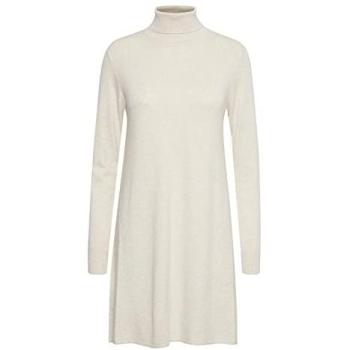 Damen-Strickkleid OXMO „Oxwinala“ – L – Grau (Melange) – 70 % Viskose, 30 % Nylon