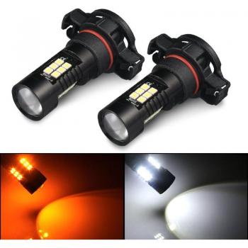AILEO Nebelscheinwerfer LED PS24W 5202 5201 H16, Fehlerfrei, 6000K Weiß, 3000K Gelb