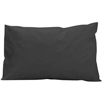 Taie d'oreiller américaine 100% coton gris