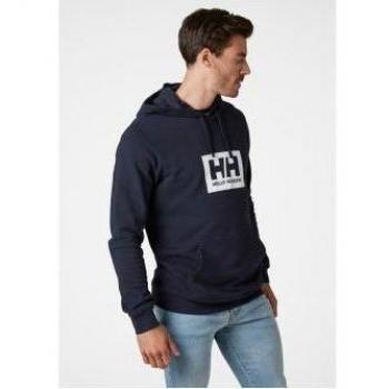 Helly Hansen Men's Block Logo Pullover Hoodie Navy Size Medium