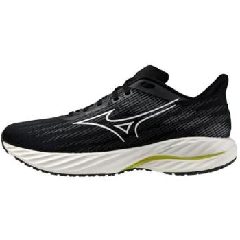 Mizuno Wave 21 Running Shoes for Men – UK 8, Black, White and Vibrant Yellow Edition