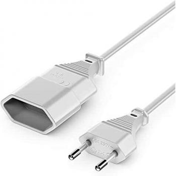 DeleyCON 1m Eurostecker Verlängerung auf Typ-C Buchse für Haushaltsgeräte