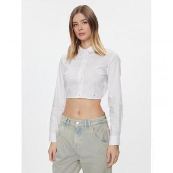 Camicia Slim Fit Bianca Tommy Jeans per Donna