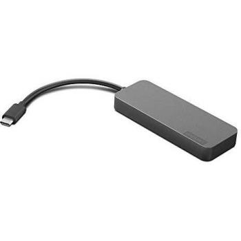 Lenovo USB-C to 4 Port USB-A Interface Hub Grey